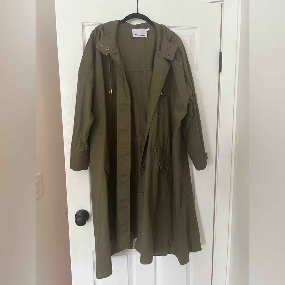 Alexander Wang
Green khaki oversized trench
Size xs/s ( wears like a medium )